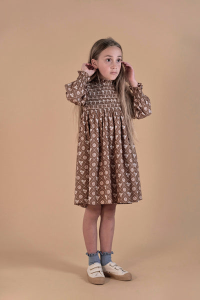 MIA DRESS- LOAF TIN FLORAL FAWN | Wylder Shop