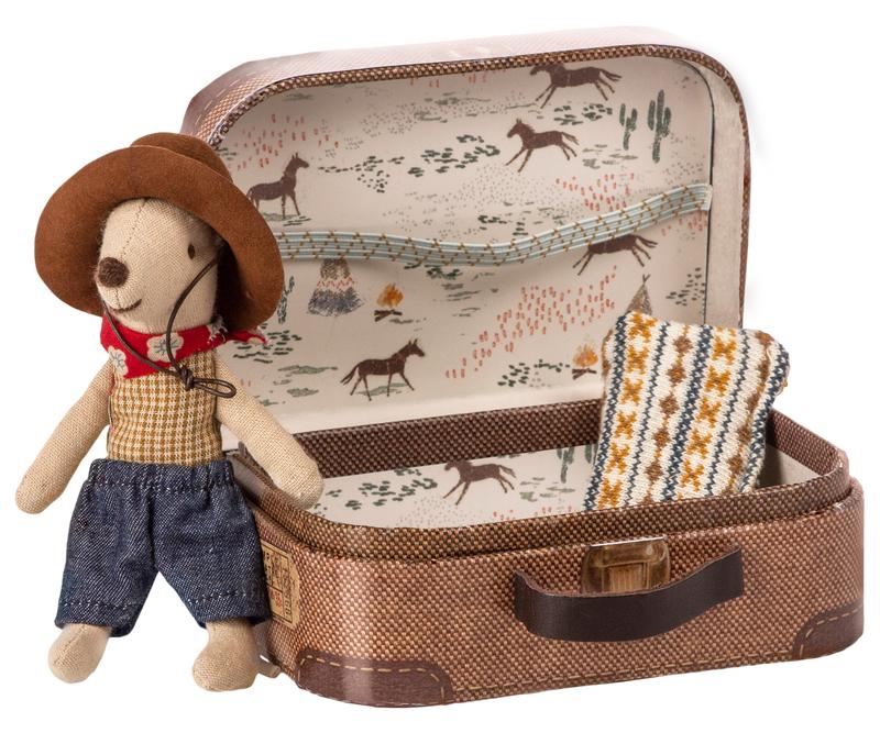Cowboy Mouse in a Suitcase