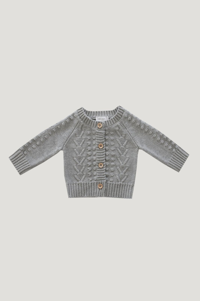 Cable Knit Cardigan Grey