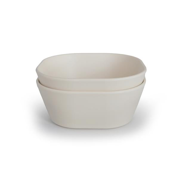Square Dinnerware Bowl, Set of 2 Ivory