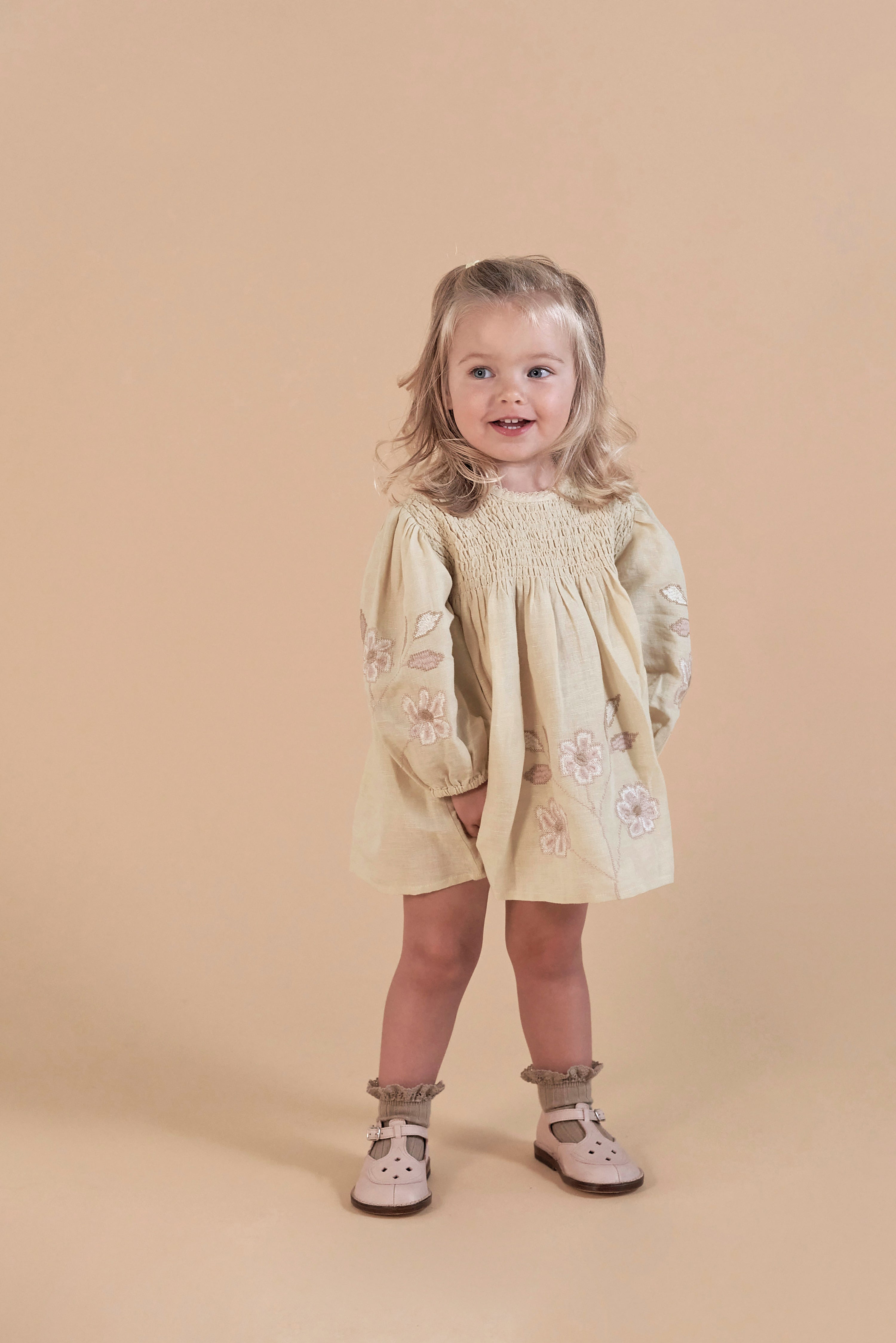 apolina NOEMIE DRESS-PALE PEAR 18-24M Dress NOEMIE apolina Wylder