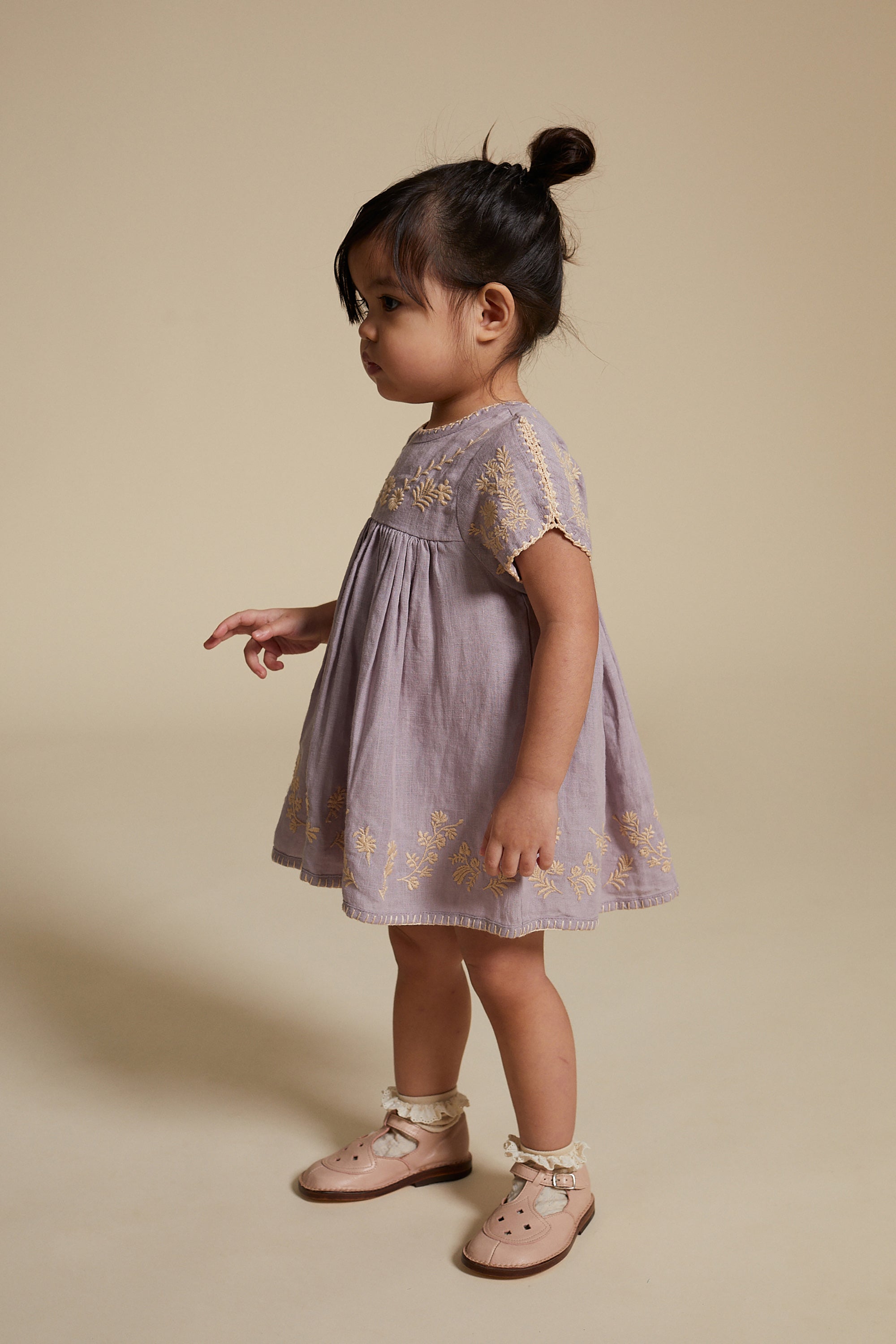 apolina Stevie Dress Pale Rose 3-5y