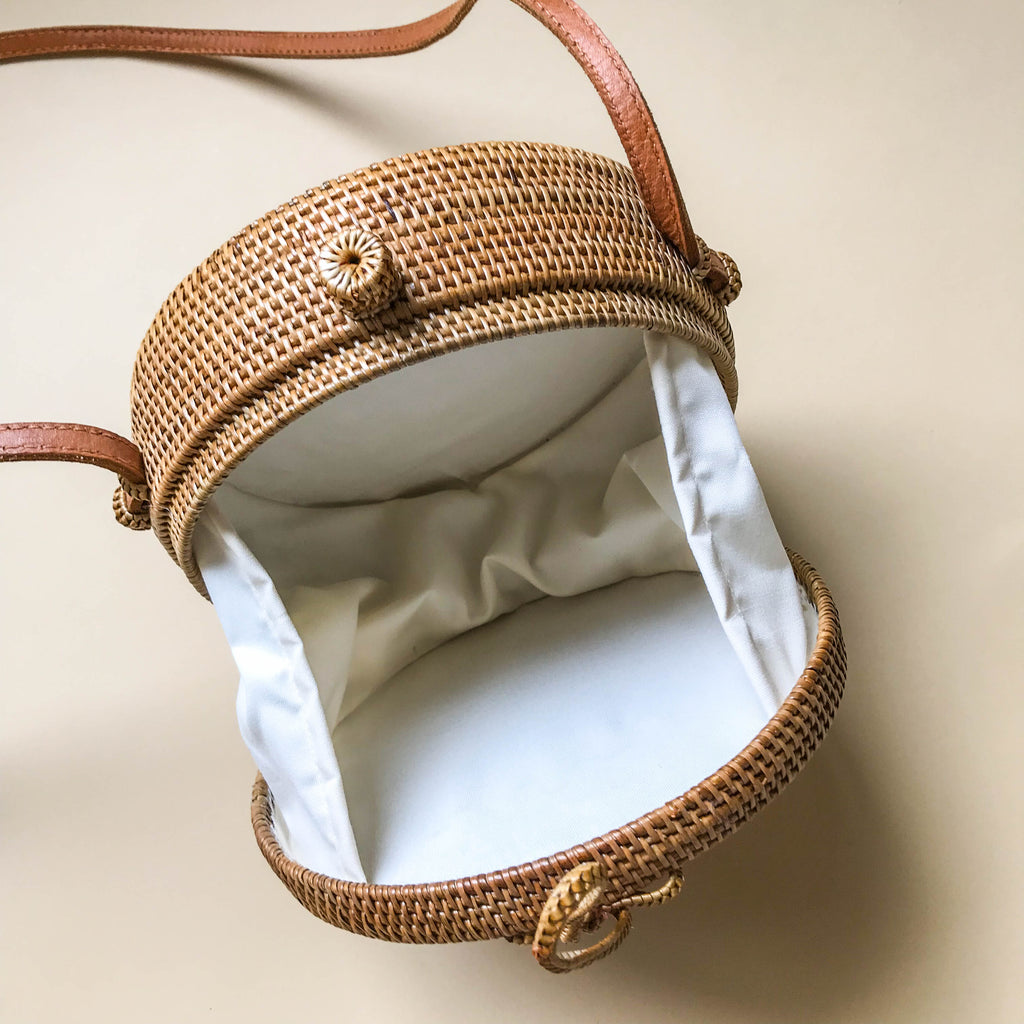 Large round rattan bag online