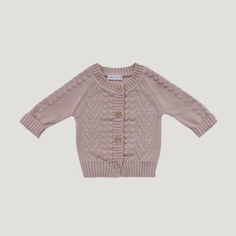 Jamie kay cable cardigan 2025 rose smoke