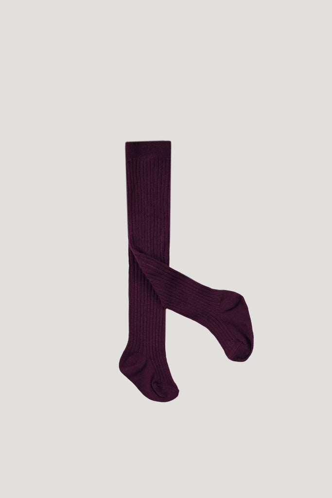 Ribbed Tights Mulberry